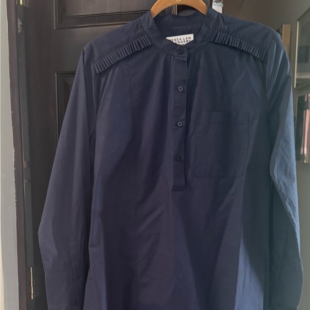 Derek Lam 10 Crosby  Navy Button-Up Shirt tunic